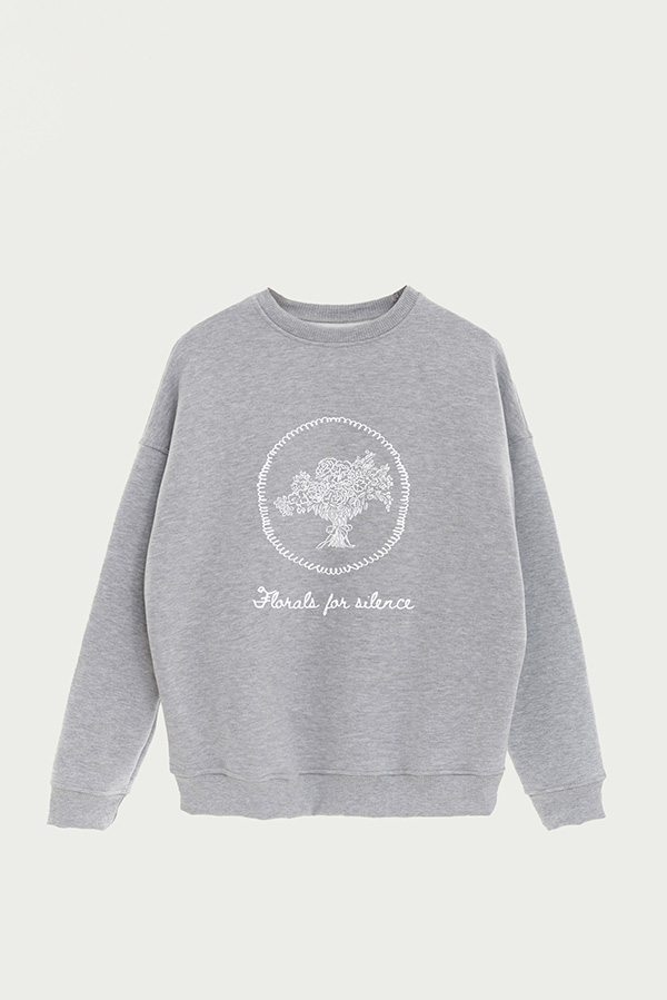 BUZO CREWNECK ESTAMPADO SKETCH FLORALS