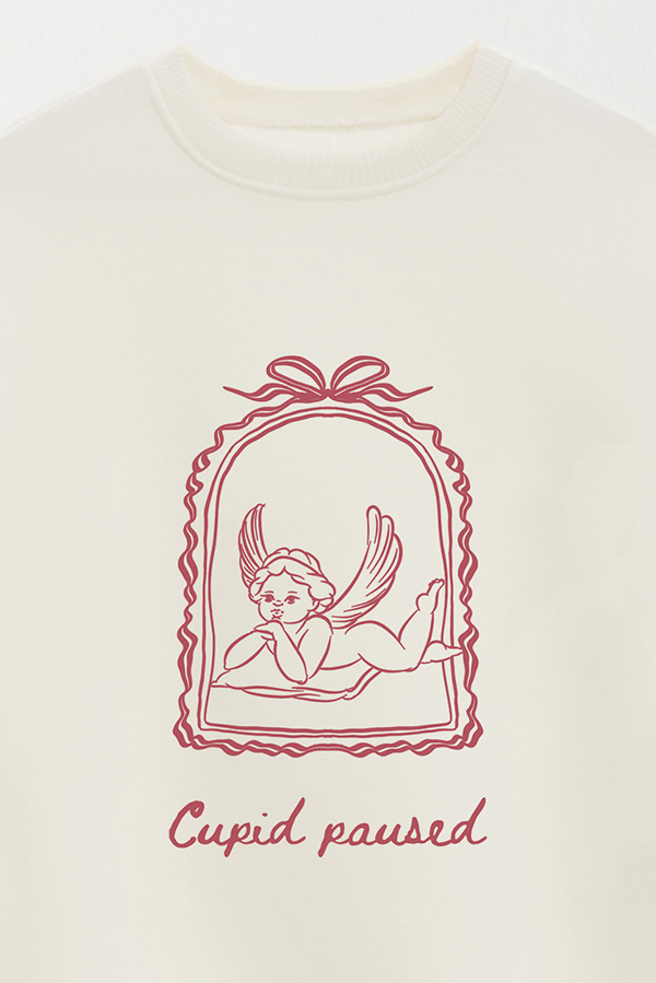 BUZO CREWNECK ESTAMPADO SKETCH CUPID