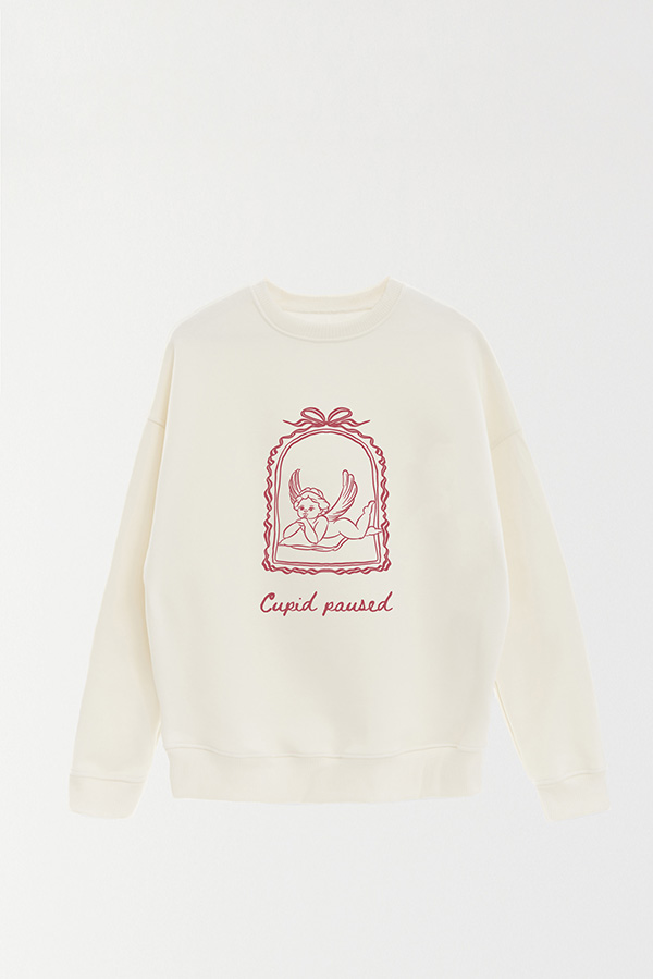 BUZO CREWNECK ESTAMPADO SKETCH CUPID
