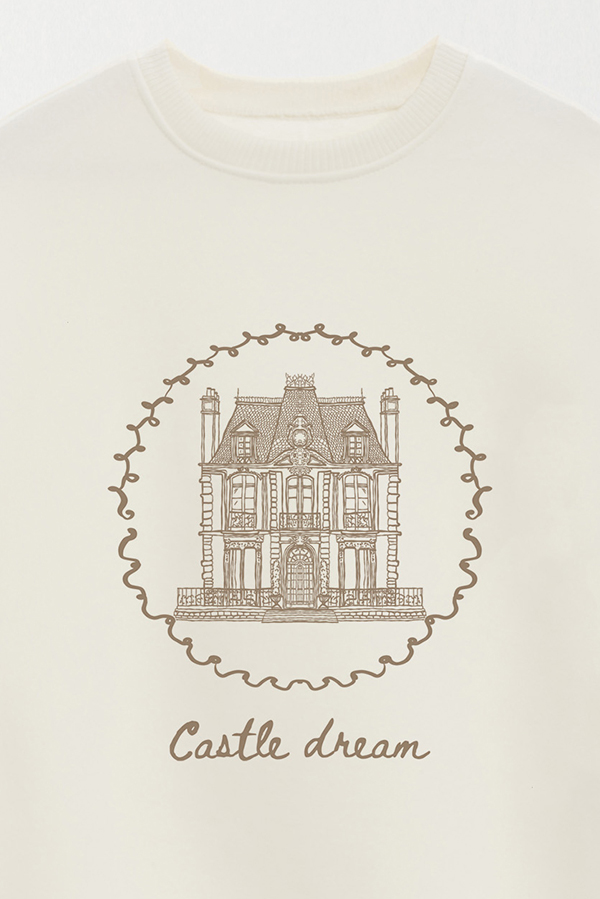 BUZO CREWNECK ESTAMPADO SKETCH CASTLE DREAM