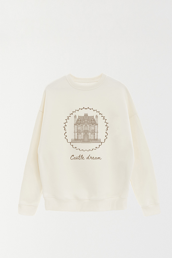 BUZO CREWNECK ESTAMPADO SKETCH CASTLE DREAM