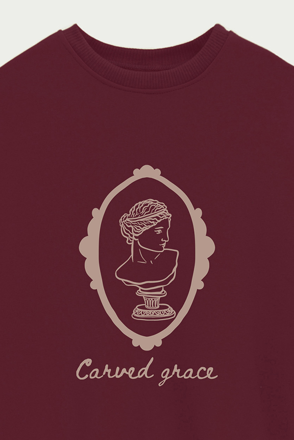 BUZO CREWNECK ESTAMPADO SKETCH CARVED GRACE