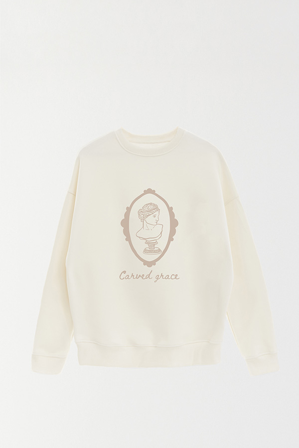 BUZO CREWNECK ESTAMPADO SKETCH CARVED GRACE