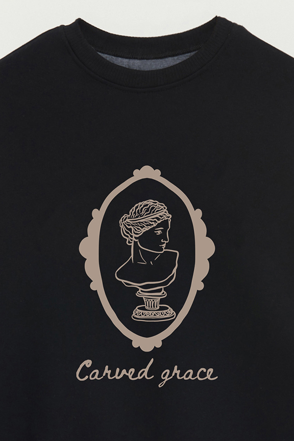 BUZO CREWNECK ESTAMPADO SKETCH CARVED GRACE