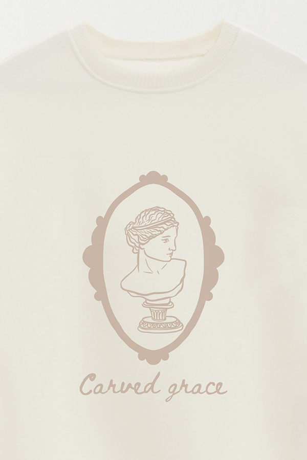 BUZO CREWNECK ESTAMPADO SKETCH CARVED GRACE