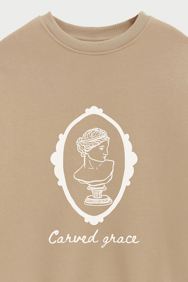 BUZO CREWNECK ESTAMPADO SKETCH CARVED GRACE