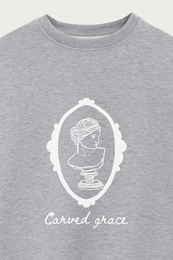 BUZO CREWNECK ESTAMPADO SKETCH CARVED GRACE