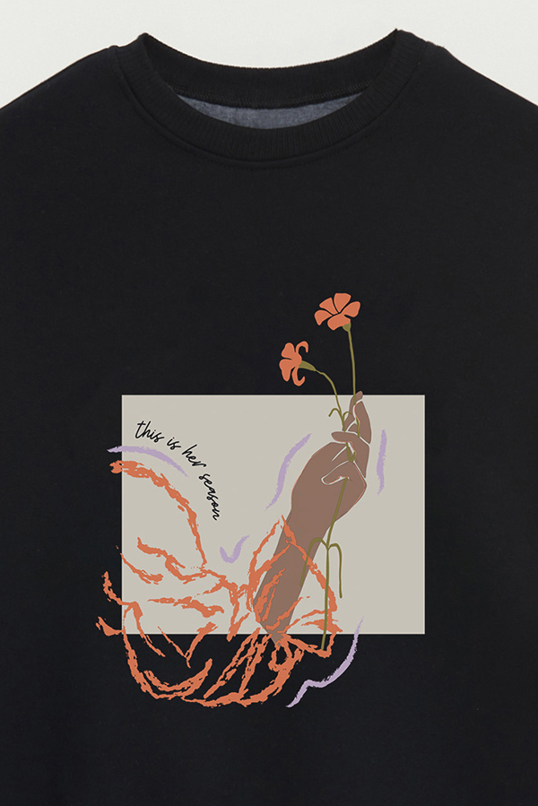 BUZO CREWNECK ESTAMPADO W THIS IS HER SEASON