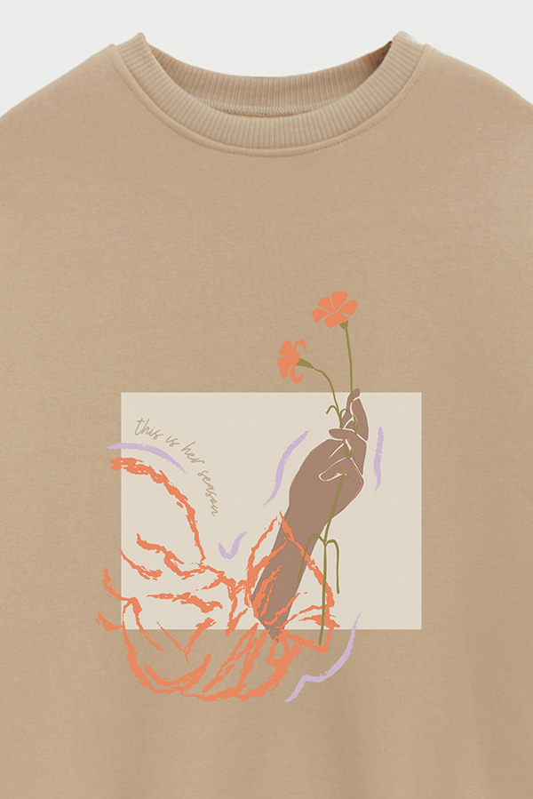 BUZO CREWNECK ESTAMPADO W THIS IS HER SEASON