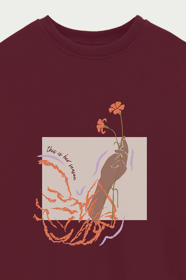 BUZO CREWNECK ESTAMPADO W THIS IS HER SEASON