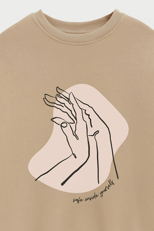 BUZO CREWNECK ESTAMPADO W SAFE INSIDE