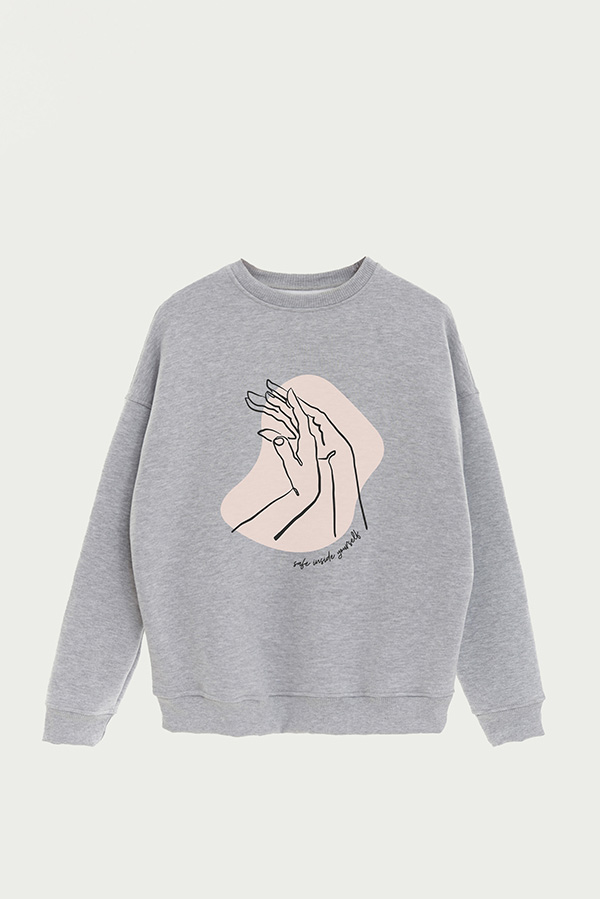 BUZO CREWNECK ESTAMPADO W SAFE INSIDE