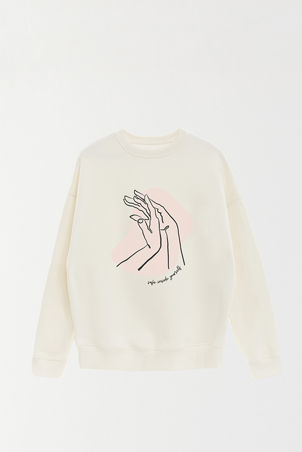 BUZO CREWNECK ESTAMPADO W SAFE INSIDE