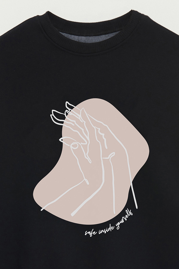 BUZO CREWNECK ESTAMPADO W SAFE INSIDE