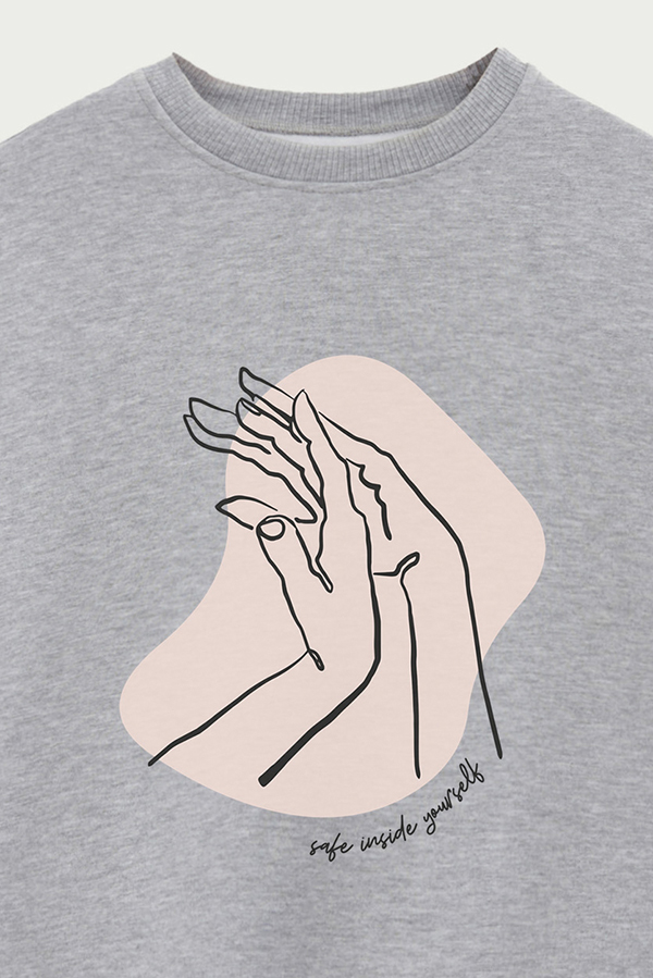 BUZO CREWNECK ESTAMPADO W SAFE INSIDE