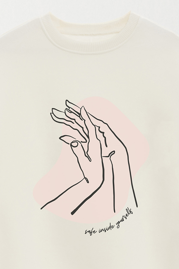 BUZO CREWNECK ESTAMPADO W SAFE INSIDE