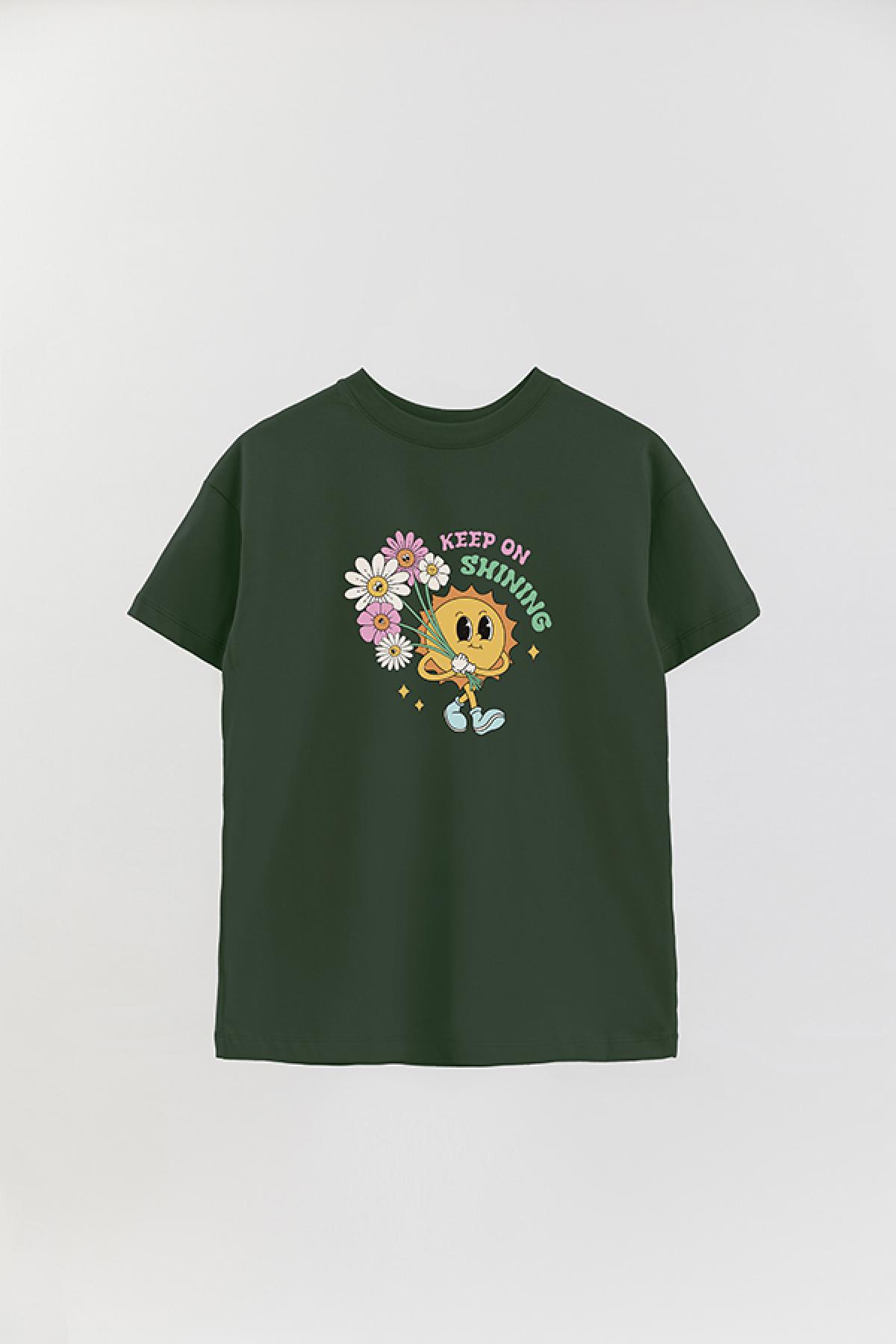 REMERA OVER ESTAMPADA RT KEEP ON SHINING