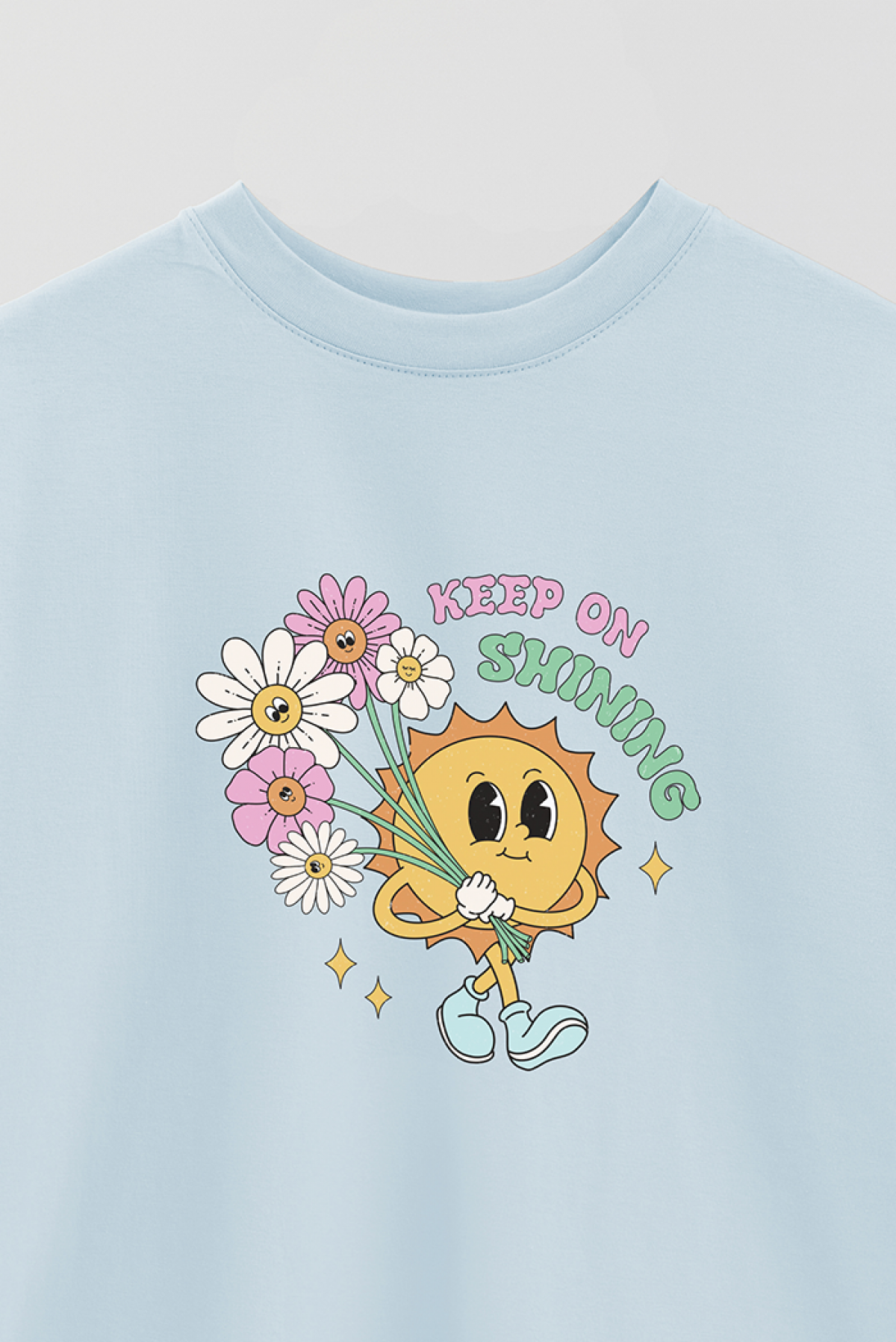 REMERA OVER ESTAMPADA RT KEEP ON SHINING