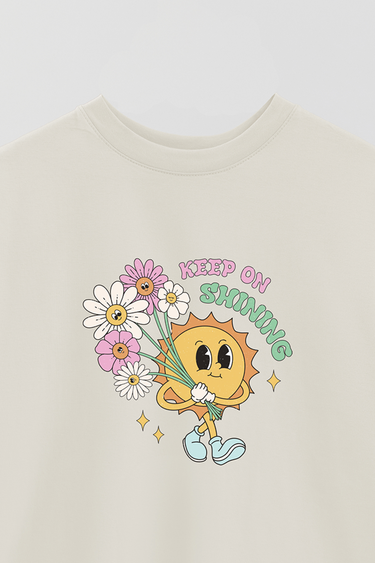 REMERA OVER ESTAMPADA RT KEEP ON SHINING