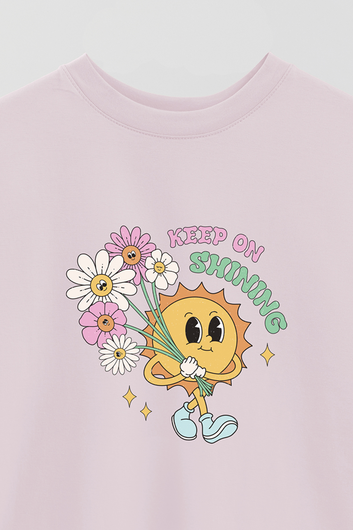 REMERA OVER ESTAMPADA RT KEEP ON SHINING