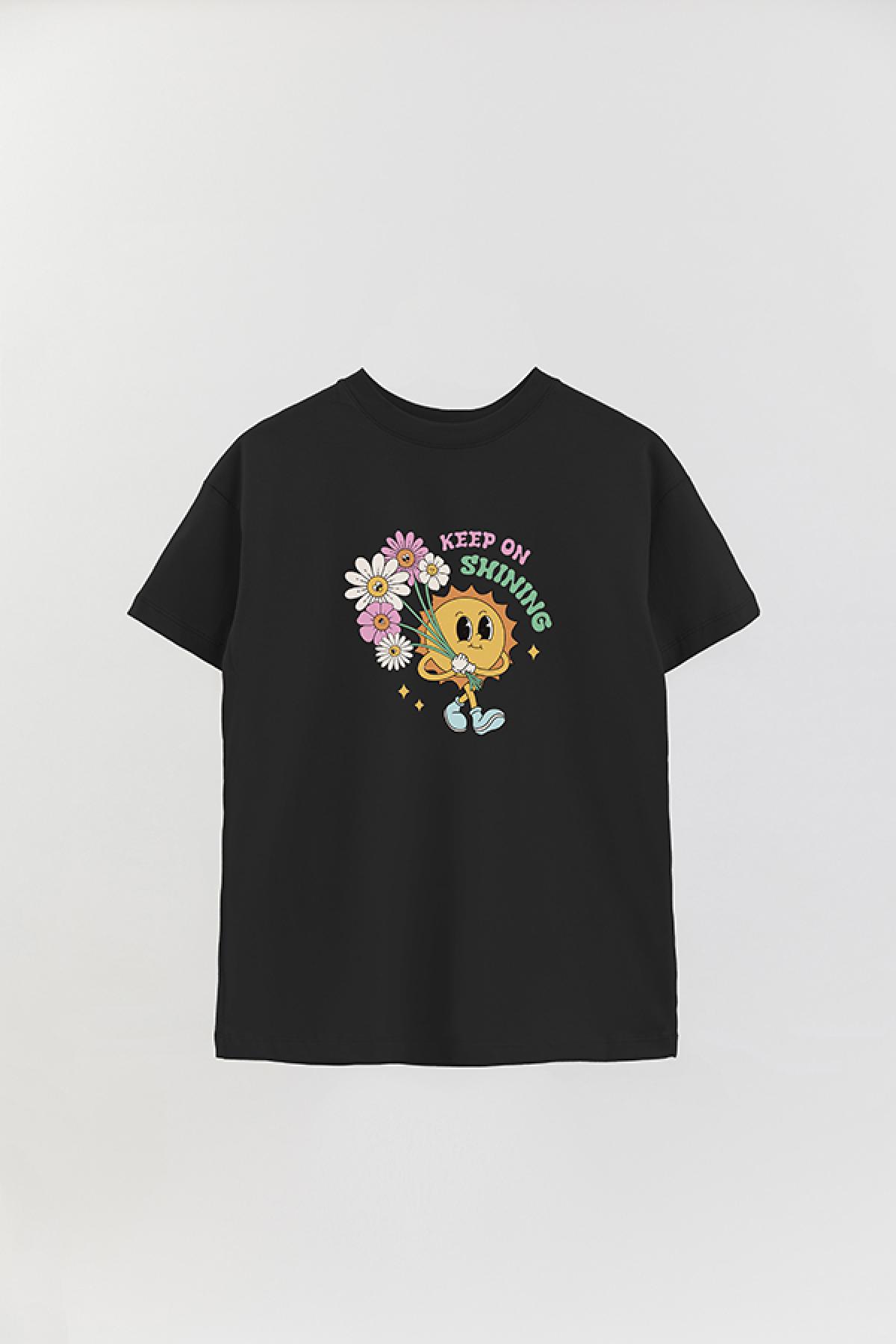 REMERA OVER ESTAMPADA RT KEEP ON SHINING