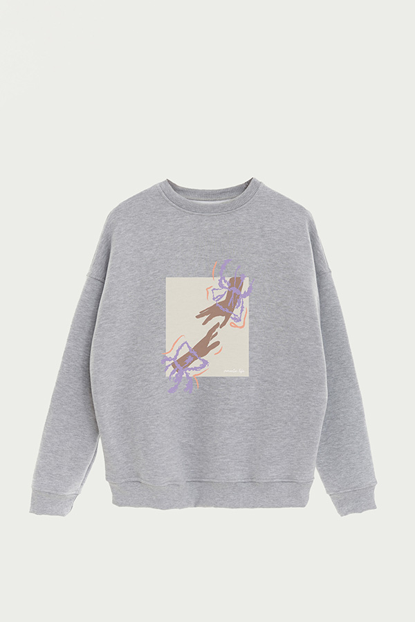 BUZO CREWNECK ESTAMPADO W ROMANTIC LIFE