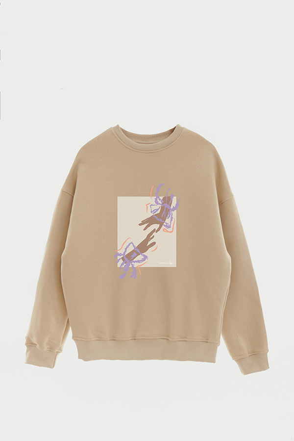 BUZO CREWNECK ESTAMPADO W ROMANTIC LIFE