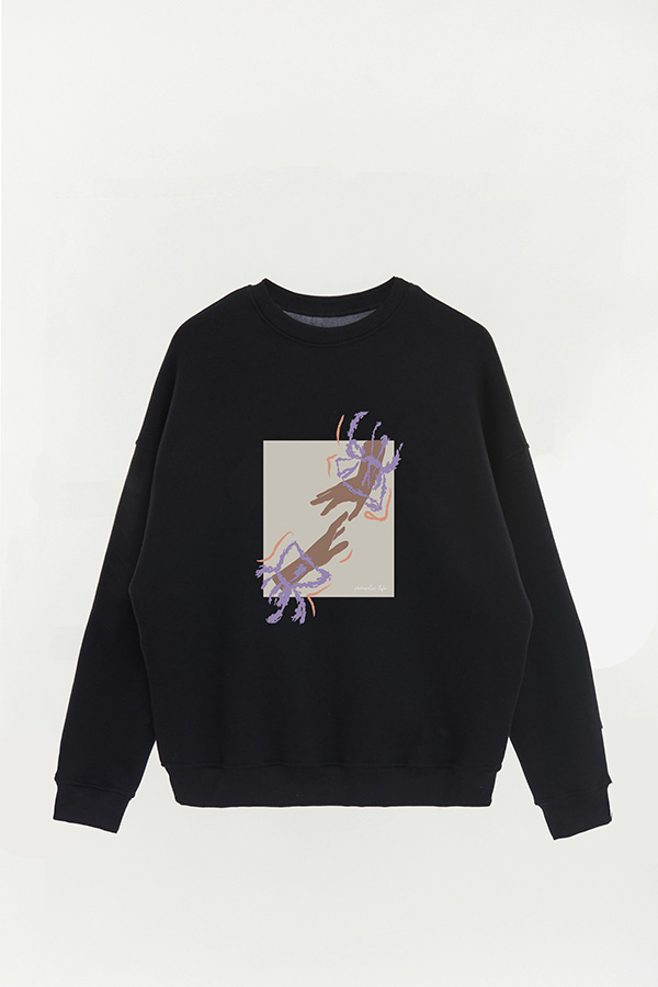 BUZO CREWNECK ESTAMPADO W ROMANTIC LIFE