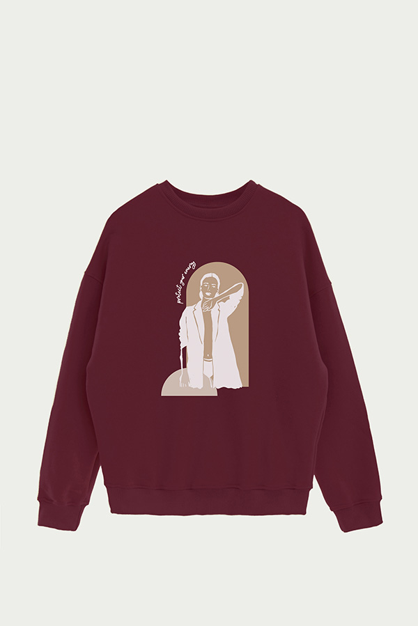 BUZO CREWNECK ESTAMPADO W PROTECT YOUR ENERGY