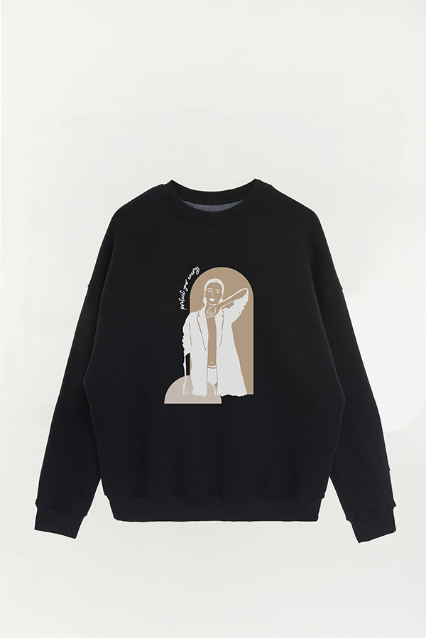 BUZO CREWNECK ESTAMPADO W PROTECT YOUR ENERGY