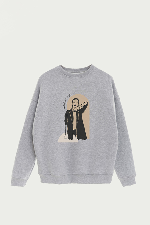 BUZO CREWNECK ESTAMPADO W PROTECT YOUR ENERGY