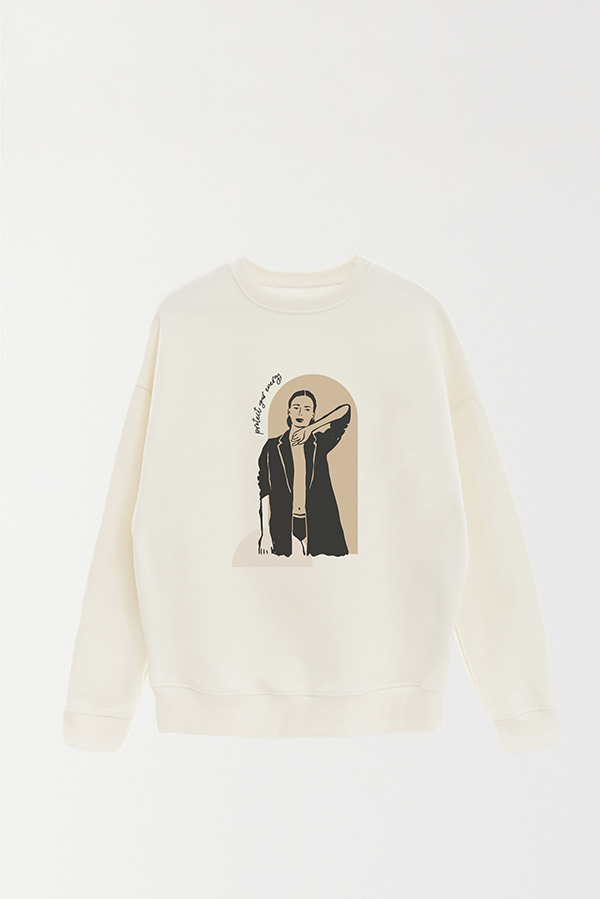 BUZO CREWNECK ESTAMPADO W PROTECT YOUR ENERGY