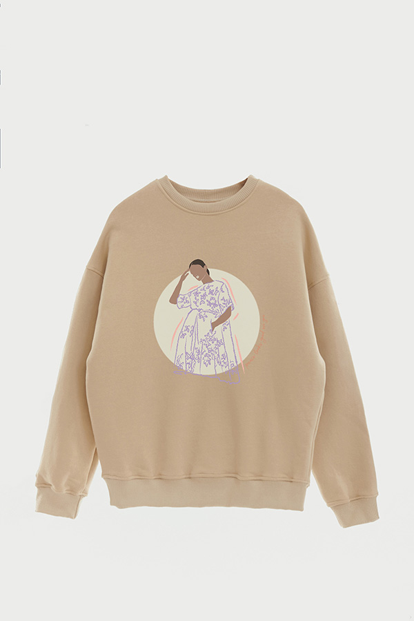 BUZO CREWNECK ESTAMPADO W PEACE