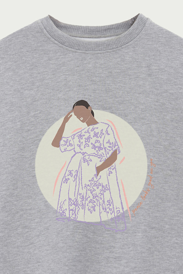 BUZO CREWNECK ESTAMPADO W PEACE