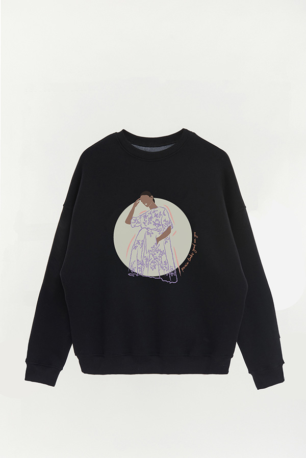 BUZO CREWNECK ESTAMPADO W PEACE