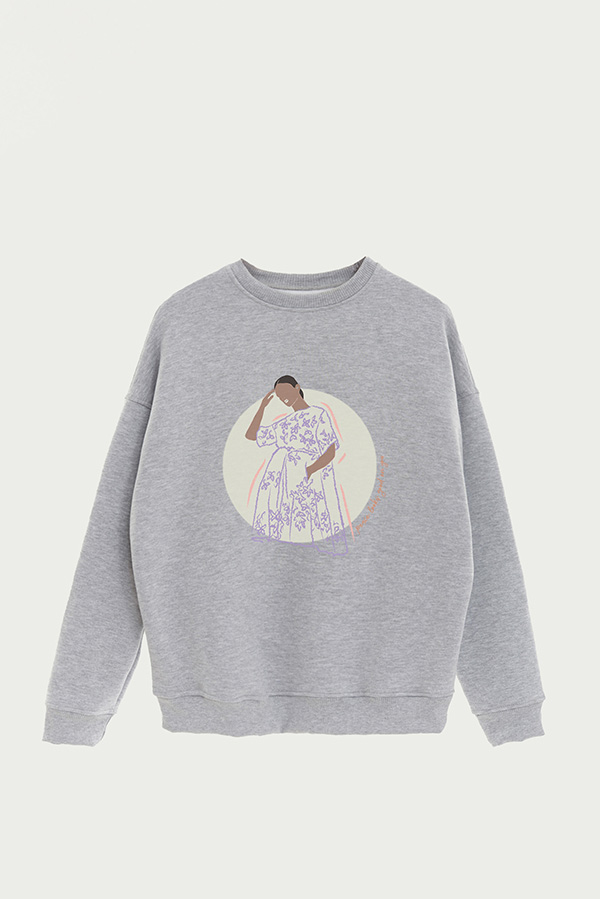 BUZO CREWNECK ESTAMPADO W PEACE