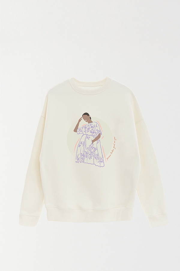 BUZO CREWNECK ESTAMPADO W PEACE