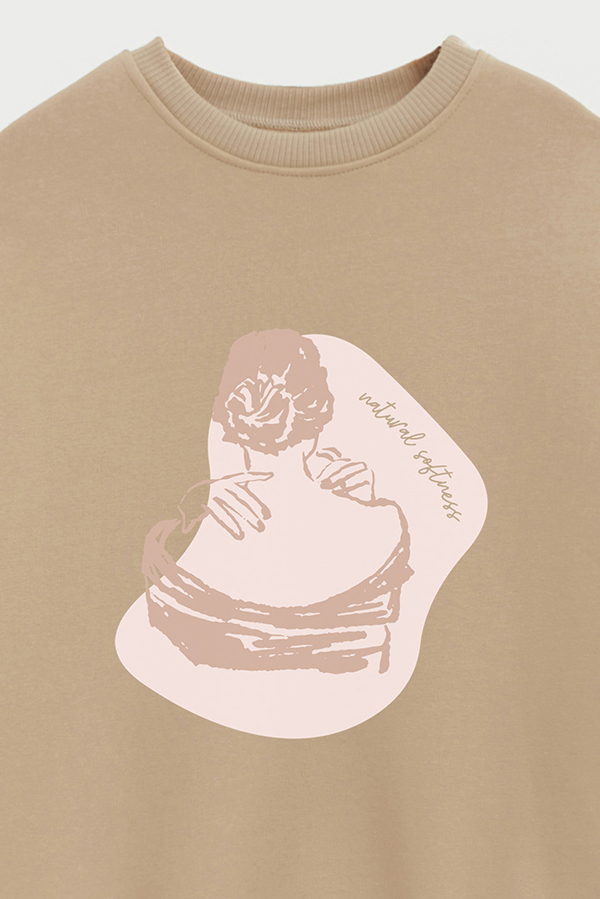 BUZO CREWNECK ESTAMPADO W NATURAL SOFTNESS