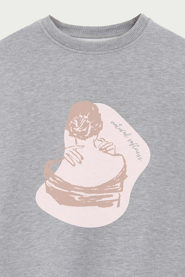 BUZO CREWNECK ESTAMPADO W NATURAL SOFTNESS