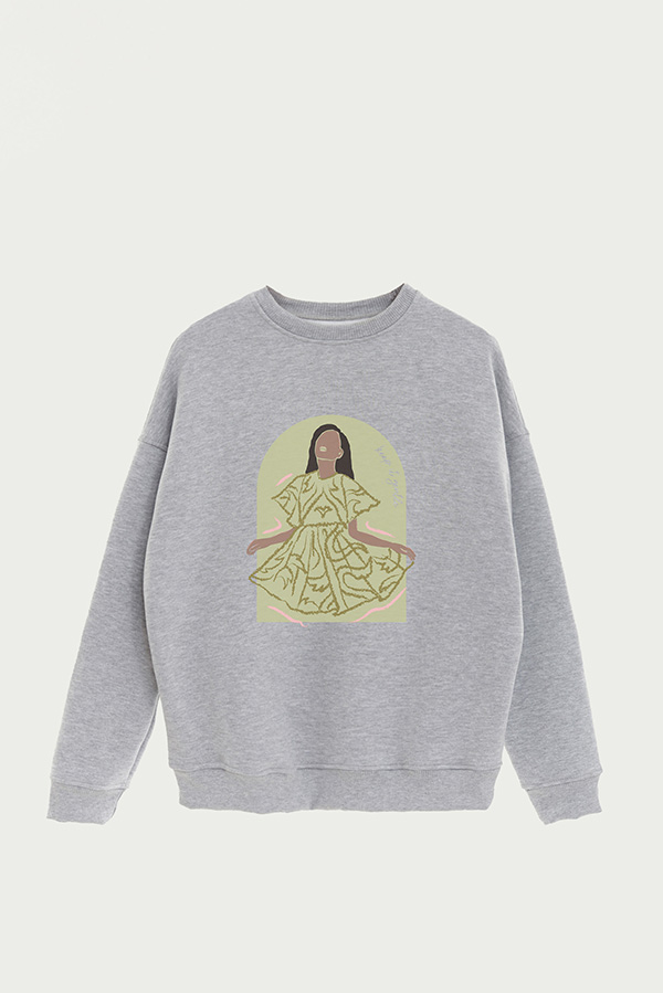BUZO CREWNECK ESTAMPADO W KEEP IT GENTLE