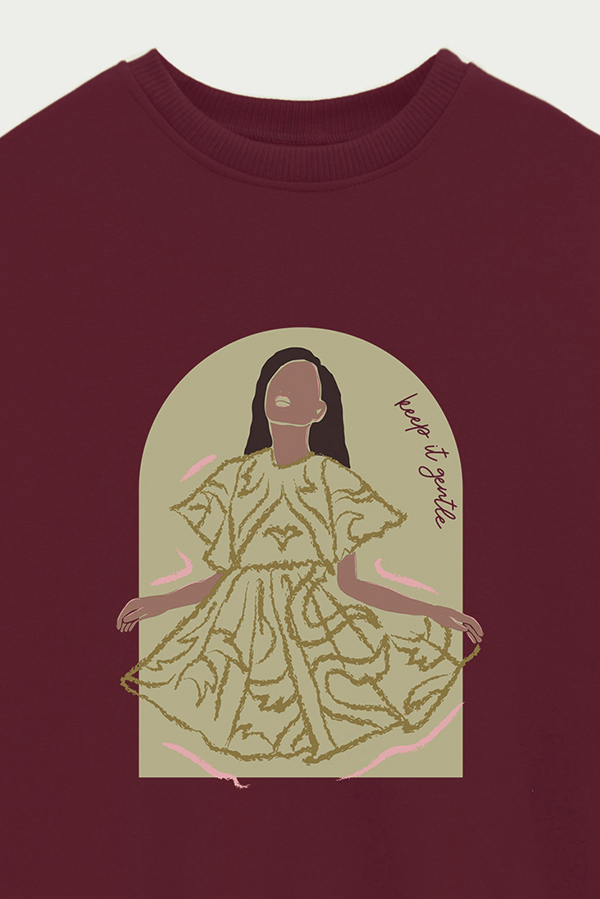 BUZO CREWNECK ESTAMPADO W KEEP IT GENTLE