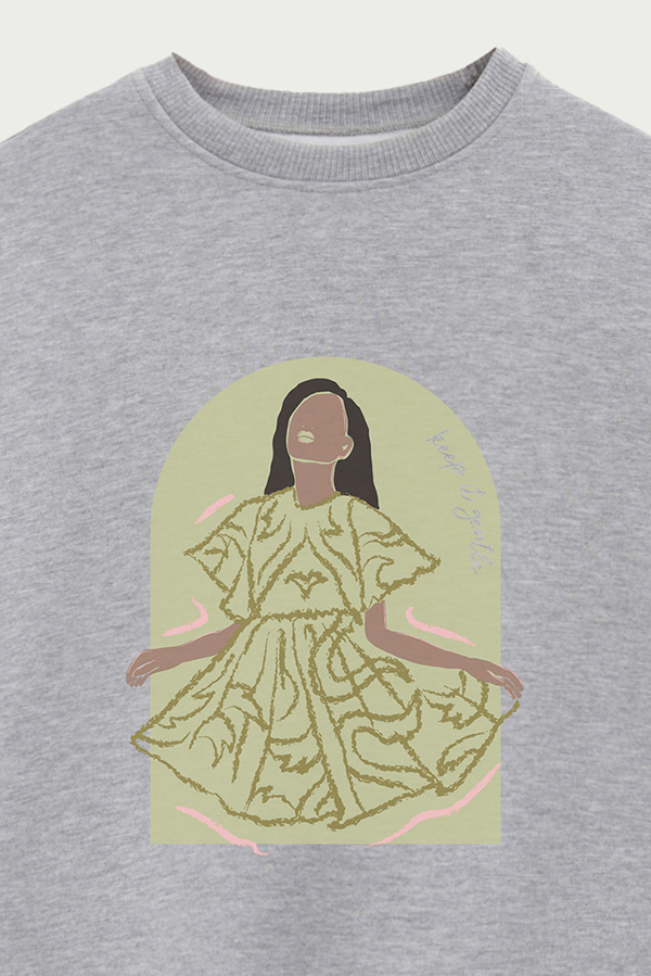 BUZO CREWNECK ESTAMPADO W KEEP IT GENTLE