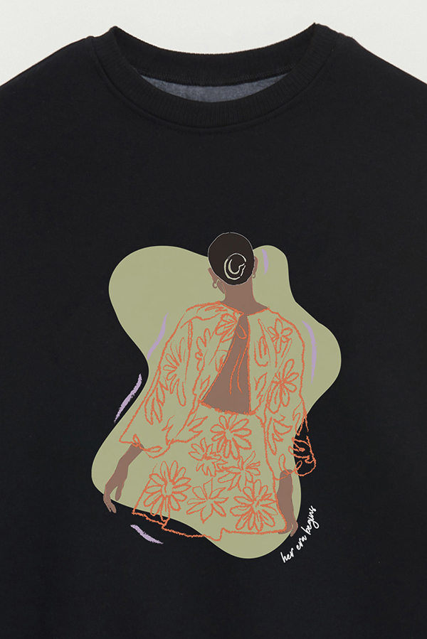 BUZO CREWNECK ESTAMPADO W HER ERA