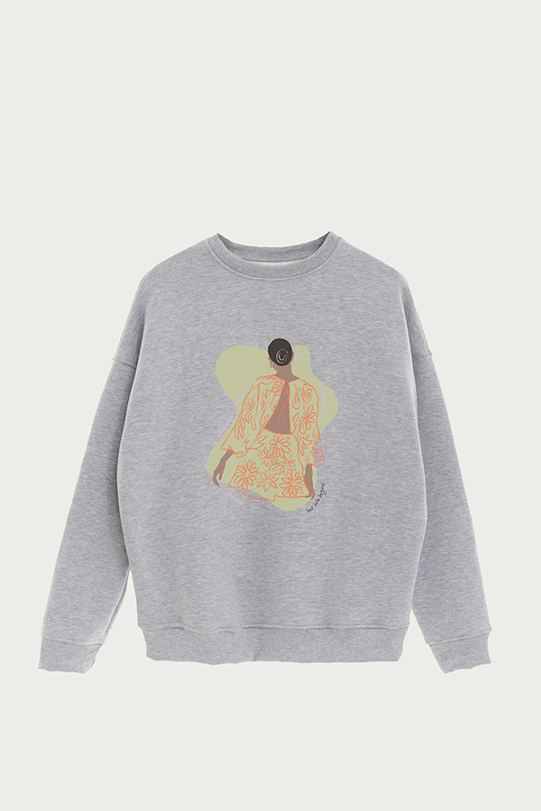 BUZO CREWNECK ESTAMPADO W HER ERA