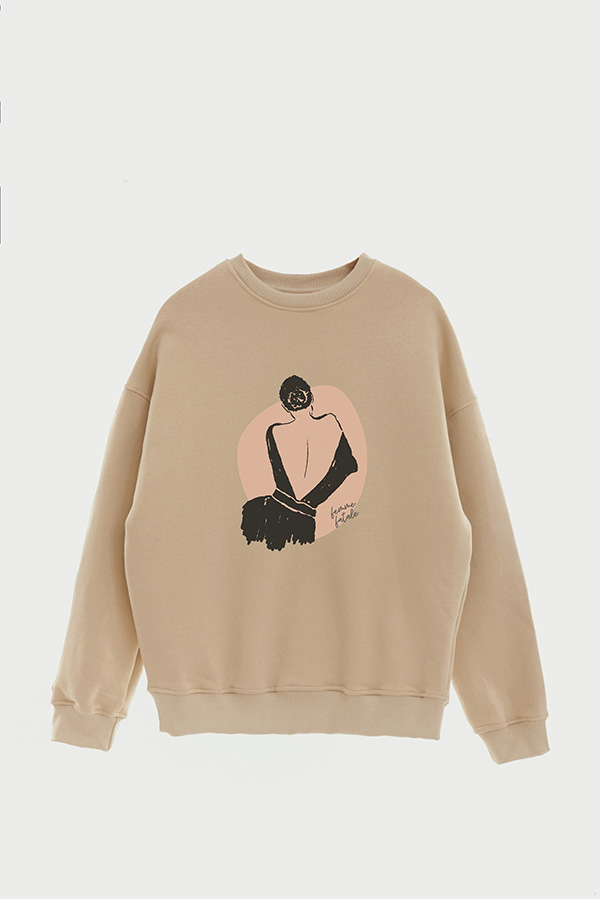 BUZO CREWNECK ESTAMPADO W FEMME FATALE