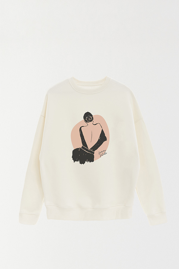 BUZO CREWNECK ESTAMPADO W FEMME FATALE