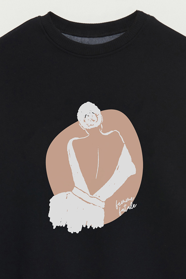 BUZO CREWNECK ESTAMPADO W FEMME FATALE