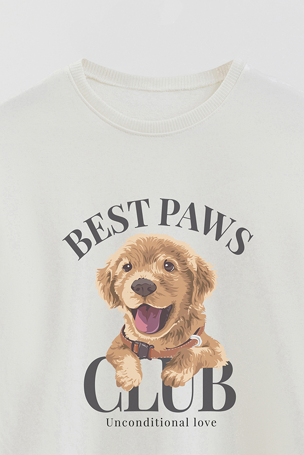 BUZO CREWNECK RUSTICO DOGGY DREAMS BEST PAWS CLUB
