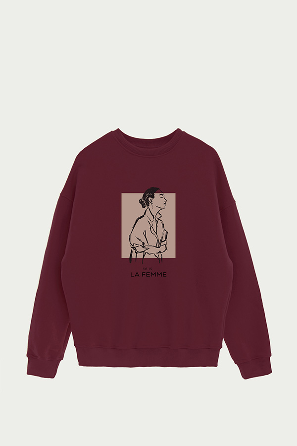 BUZO CREWNECK ESTAMPADO W LA FEMME 82