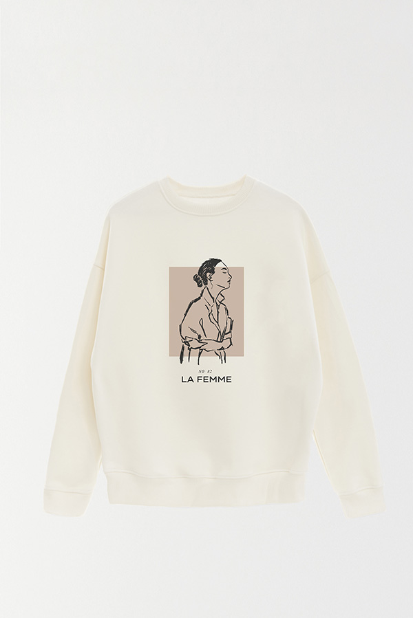 BUZO CREWNECK ESTAMPADO W LA FEMME 82